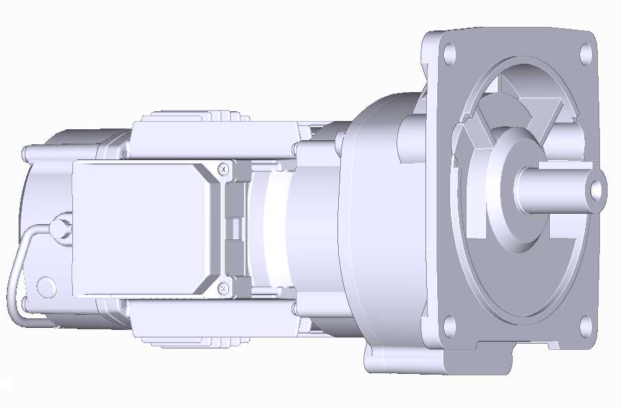富士電機ギヤードモータ　平行軸　フランジ取付　ブレーキ付　三相200 V級　0.4 (kW) - 1/80　MGX1FB04A080AS