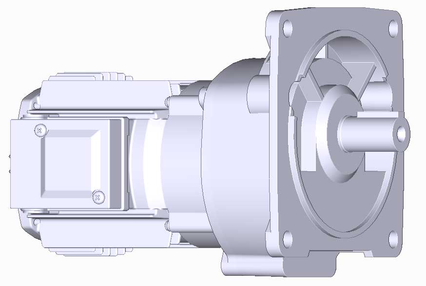 富士電機ギヤードモータ　平行軸　フランジ取付　ブレーキなし　三相200 V級　0.1 (kW) - 1/160　MGX1FS01A160AS