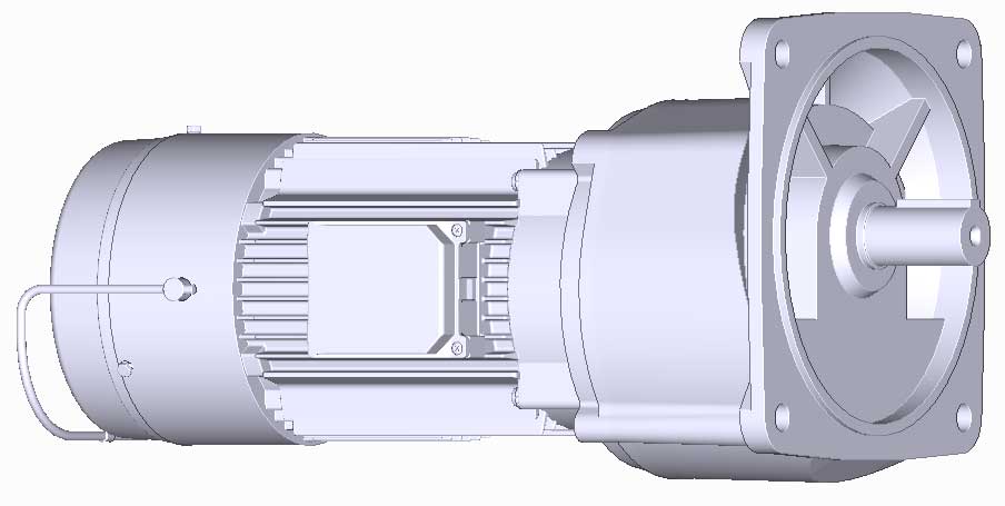 富士電機ギヤードモータ　平行軸　フランジ取付　ブレーキ付　三相400 V級　3.7 (kW) - 1/45　MGX4FB37E045AS