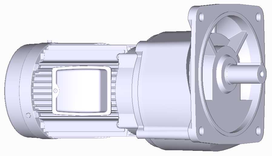富士電機ギヤードモータ　平行軸　フランジ取付　ブレーキなし　三相200 V級　5.5 (kW) - 1/120　MGX4FS55A120AS