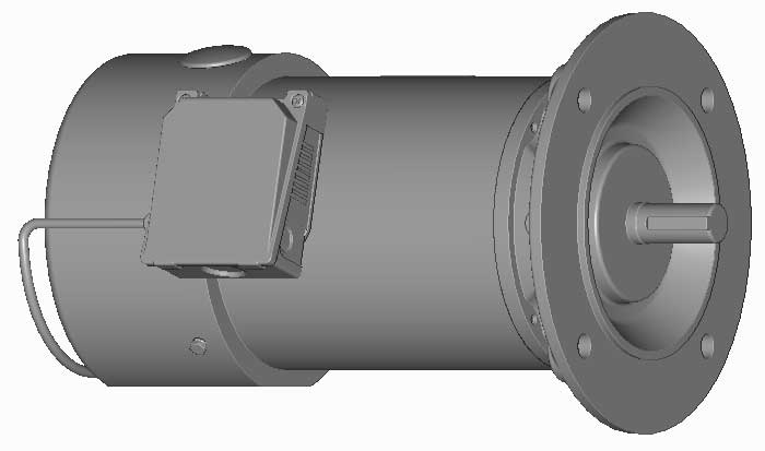 富士　三相　全閉外扇　ブレーキ付　フランジ取付　モータ　MKS1085K-0.75kW-4P-200V　　写真は参考例です。