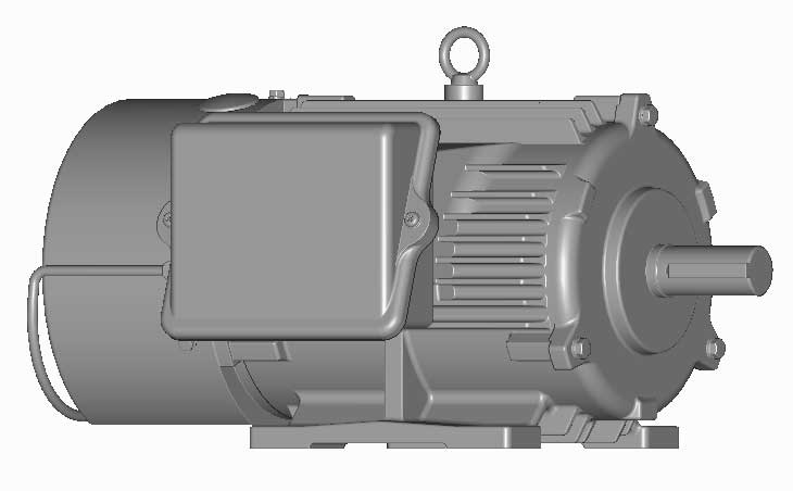 富士　三相　全閉外扇　ブレーキ付　脚取付　モータ　MKS1107A-1.5kW-6P-200V　　写真は参考例です。