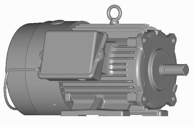 富士　三相　全閉外扇　ブレーキ付　脚取付　モータ　MKS1115A-3.7kW-4P-200V　　写真は参考例です。