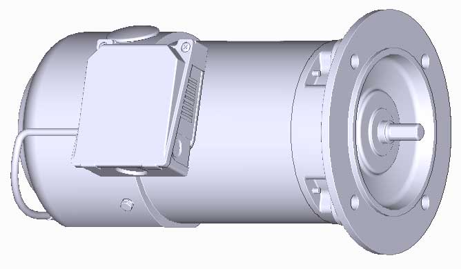 富士　三相　全閉外扇　ブレーキ付　フランジ取付　モータ　MKS7065K-0.2kW-4P-200V　　写真は参考例です。