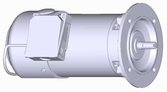 富士　三相　全閉外扇　ブレーキ付　フランジ取付　モータ　MKS7075K-0.4kW-4P-200V　　写真は参考例です。