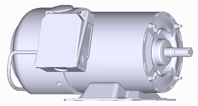 富士　三相　全閉外扇　ブレーキ付　脚取付　モータ　MKS7075M-0.4kW-4P-200V　　写真は参考例です。