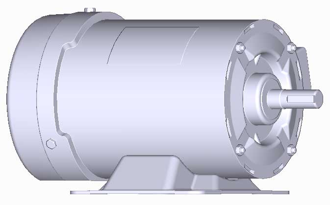 富士　三相　全閉　脚取付　モータ　MLH8075M-0.4kW-4P-200V-逆端子　　写真は参考例です。