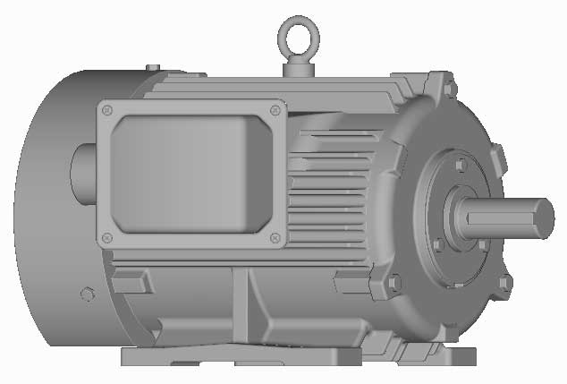 富士　三相　屋外仕様　全閉外扇　脚取付　モータ　MLU1107B-2.2kW-4P-200V-400V　　写真は参考例です。