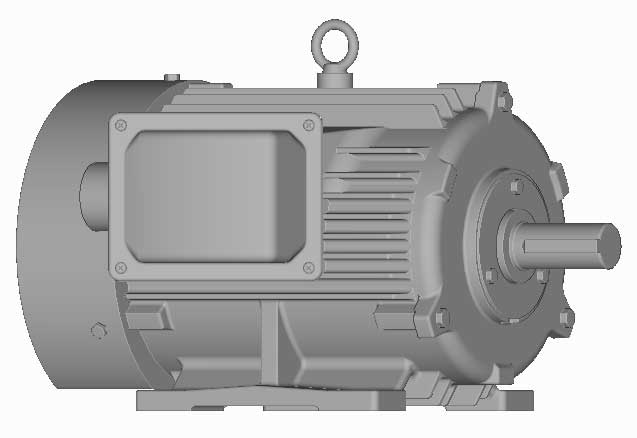 富士　三相　屋外仕様　全閉外扇　脚取付　モータ　MLU1107B-1.5kW-6P-200V-400V　　写真は参考例です。