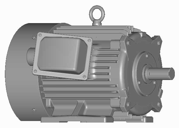 富士　三相　屋外仕様　全閉外扇　脚取付　モータ　MLU1115B-2.2kW-6P-200V-400V　　写真は参考例です。
