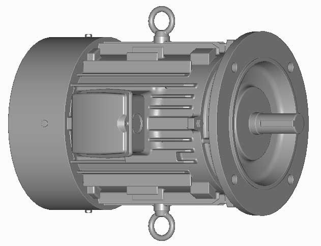 富士　三相　全閉外扇　フランジ取付　モータ　MLU1115C-3.7kW-2P-200V　　写真は参考例です。