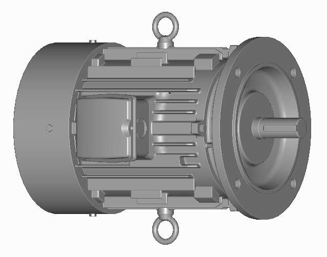 富士　三相　全閉外扇　フランジ取付　モータ　MLU1115C-3.7kW-4P-200V　　写真は参考例です。
