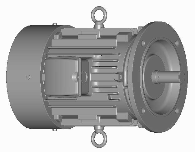 富士　三相　全閉外扇　フランジ取付　モータ　MLU1115C-3.7kW-4P-400V　　写真は参考例です。