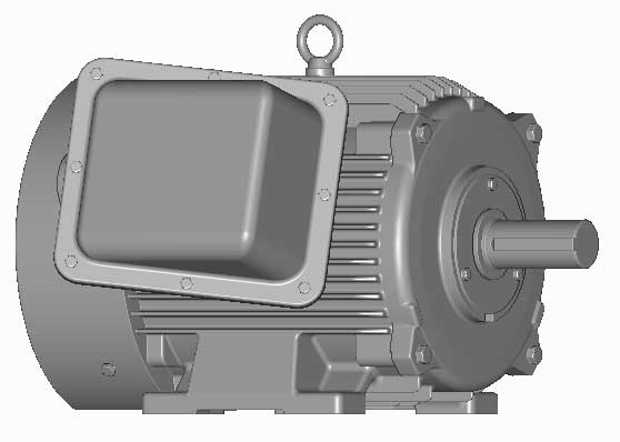 富士　三相　屋外仕様　全閉外扇　脚取付　モータ　MLU1132B-5.5kW-2P-200V-400V　　写真は参考例です。
