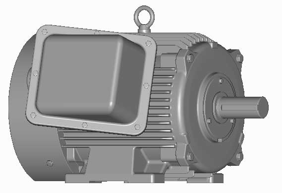 富士　三相　屋外仕様　全閉外扇　脚取付　モータ　MLU1133B-7.5kW-2P-200V-400V　　写真は参考例です。