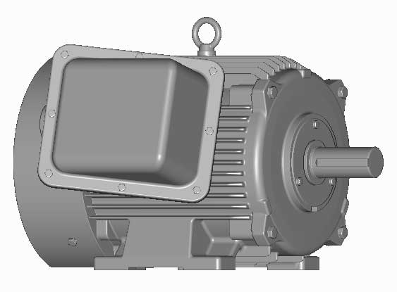 富士　三相　屋外仕様　全閉外扇　脚取付　モータ　MLU1133B-3.7kW-6P-200V-400V　　写真は参考例です。