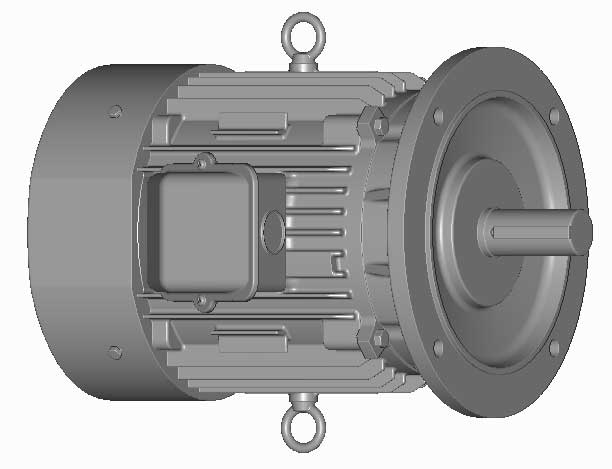 富士　三相　全閉外扇　フランジ取付　モータ　MLU1133C-3.7kW-6P-200V　　写真は参考例です。