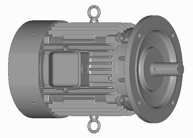富士　三相　全閉外扇　フランジ取付　モータ　MLU1135C-7.5kW-4P-400V　　写真は参考例です。