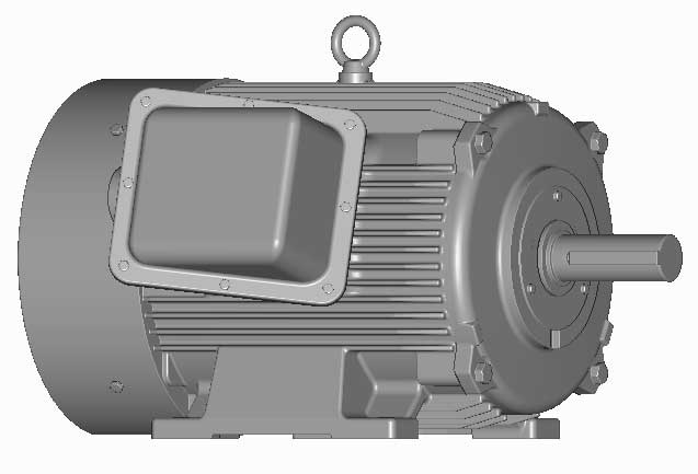 富士　三相　屋外仕様　全閉外扇　脚取付　モータ　MLU1165B-7.5kW-6P-200V-400V　　写真は参考例です。