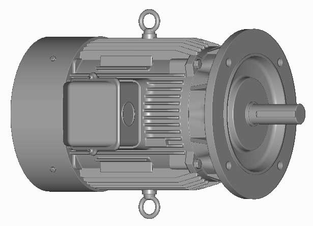 富士　三相　全閉外扇　フランジ取付　モータ　MLU1165C-15kW-2P-200V　　写真は参考例です。
