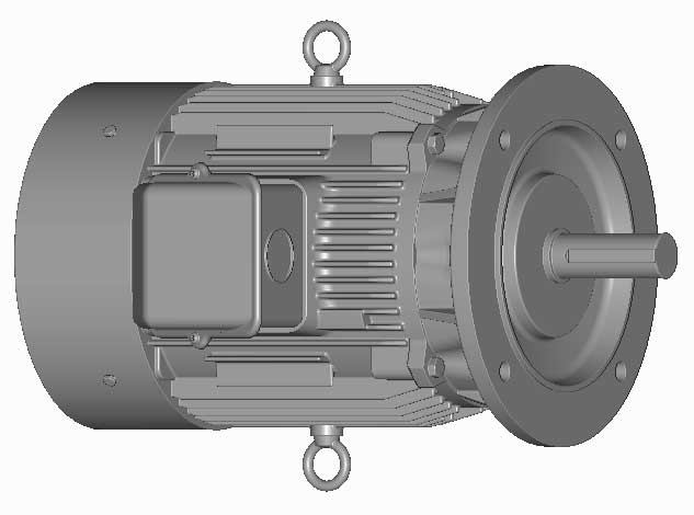 富士　三相　全閉外扇　フランジ取付　モータ　MLU1165C-11kW-4P-400V　　写真は参考例です。