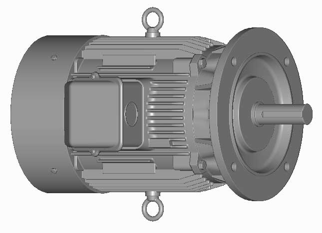 富士　三相　全閉外扇　フランジ取付　モータ　MLU1165C-7.5kW-6P-200V　　写真は参考例です。