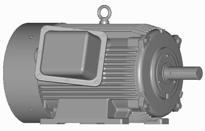 富士　三相　屋外仕様　全閉外扇　脚取付　モータ　MLU1167B-15kW-4P-200V-400V　　写真は参考例です。