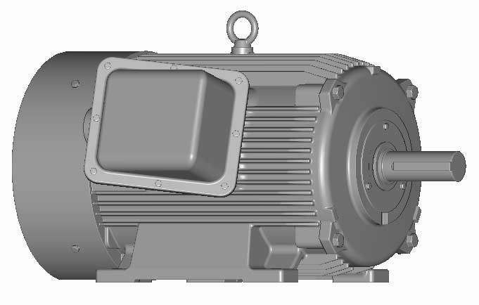 富士　三相　屋外仕様　全閉外扇　脚取付　モータ　MLU1167B-11kW-6P-200V-400V　　写真は参考例です。