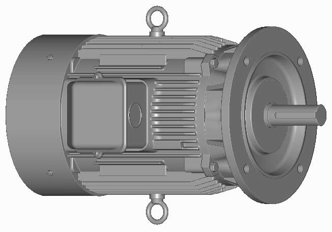 富士　三相　全閉外扇　フランジ取付　モータ　MLU1167C-15kW-4P-200V　　写真は参考例です。