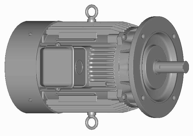 富士　三相　全閉外扇　フランジ取付　モータ　MLU1167C-11kW-6P-200V　　写真は参考例です。