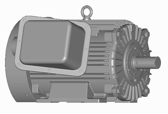 富士　三相　屋外仕様　全閉外扇　脚取付　モータ　MLU1186B-18.5kW-6P-200V-400V　　写真は参考例です。