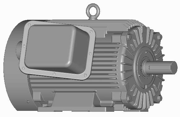 富士　三相　屋外仕様　全閉外扇　脚取付　モータ　MLU1206B-37kW-4P-200V-400V　　写真は参考例です。