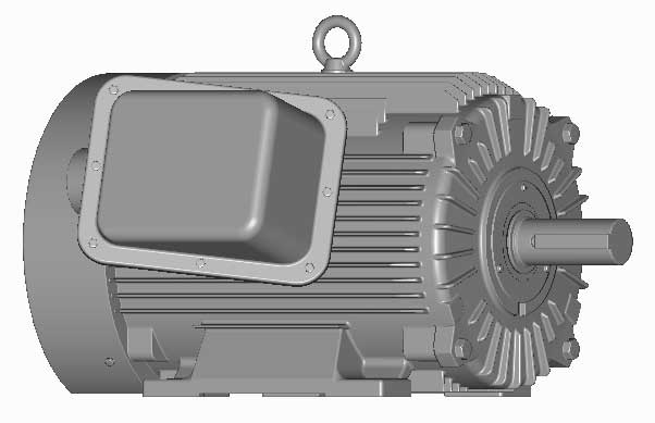 富士　三相　屋外仕様　全閉外扇　脚取付　モータ　MLU1206B-30kW-6P-200V-400V　　写真は参考例です。