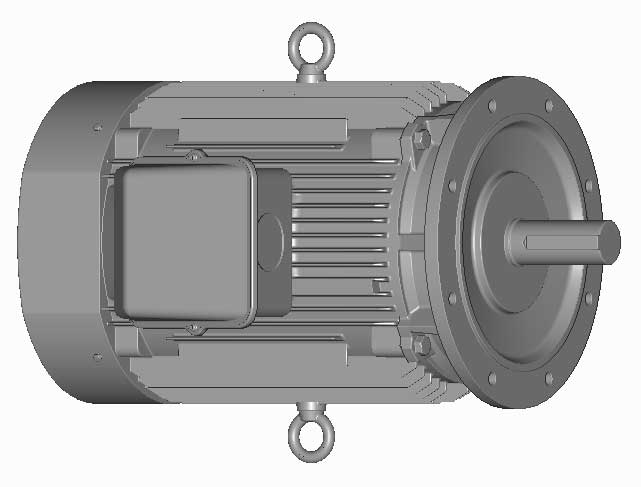 富士　三相　全閉外扇　フランジ取付　モータ　MLU1206C-37kW-4P-200V　　写真は参考例です。