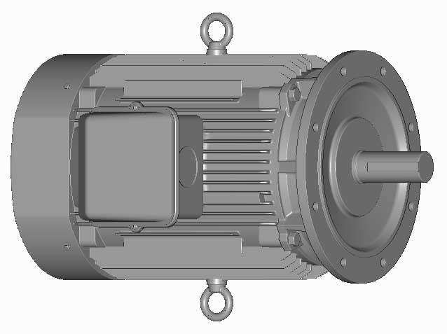 富士　三相　全閉外扇　フランジ取付　モータ　MLU1206C-37kW-4P-400V　　写真は参考例です。