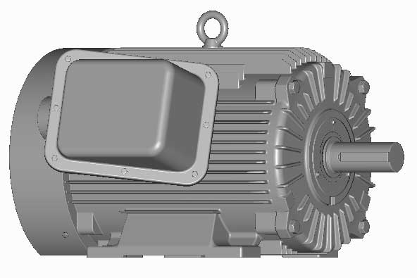 富士　三相　屋外仕様　全閉外扇　脚取付　モータ　MLU1207B-37kW-6P-200V-400V　　写真は参考例です。