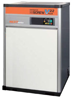 日立コンプレッサー　給油式空冷　インバータ搭載スクリュー式（空冷）ドライヤー内蔵　OSP-22VARG1-200 (V)-50/60(Hz)