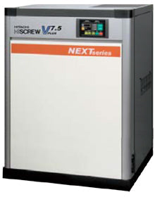 日立コンプレッサー　給油式空冷　インバータ搭載スクリュー式（空冷）ドライヤー内蔵　OSP-7.5VARN3-200 (V)-50/60(Hz)