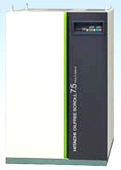 日立コンプレッサー　無給油式　圧力開閉器式　SRL-0.75DSN-100 (V)-50/60(Hz)