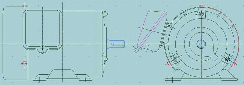日立　三相　全閉外扇　脚取付　モータ　TFO-FK-0.4kW-4P-400V　　写真は参考例です。