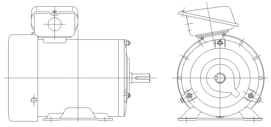 日立　三相　全閉外扇　脚取付　モータ　TFO-FK-TMU-0.4kW-4P-400V　　写真は参考例です。
