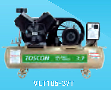 東芝コンプレッサー　オイルフリー　圧力開閉器式　VLT105-37T-200 (V)-50(Hz)