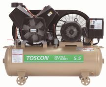 東芝コンプレッサー　オイルフリー　圧力開閉器式　VLT105-75T-200 (V)-50(Hz)