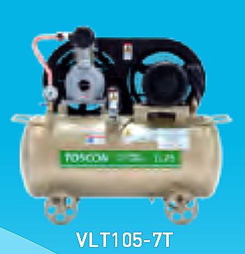 東芝コンプレッサー　オイルフリー　圧力開閉器式　VLT8D-2T-200 (V)-50/60(Hz)