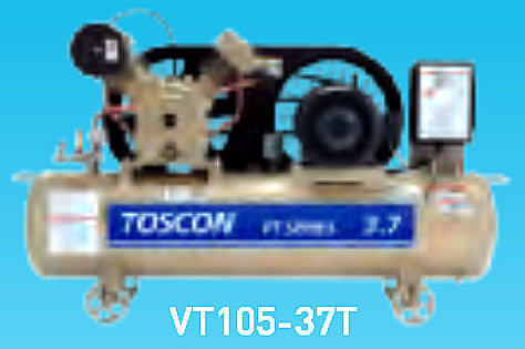 東芝コンプレッサー　給油式　圧力開閉器式　VT106-37T-200 (V)-60(Hz)