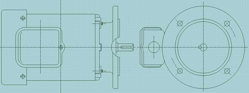 日立　三相　全閉外扇　フランジ取付　モータ　VTFO-FK-0.4kW-2P-200V　　写真は参考例です。