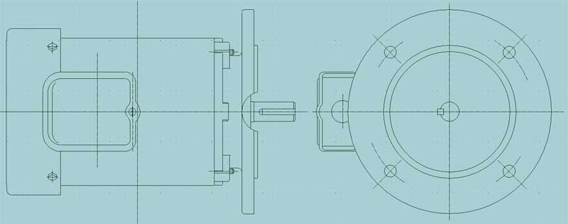 日立　三相　全閉外扇　フランジ取付　モータ　VTFO-FK-0.4kW-6P-200V　　写真は参考例です。