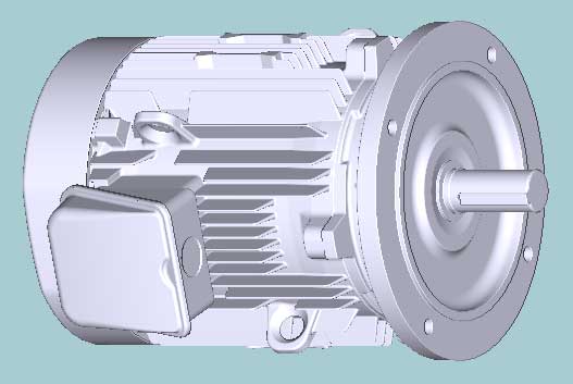 日立　三相　全閉外扇　フランジ取付　モータ　VTFO-LKK-5.5kW-4P-400V　　写真は参考例です。
