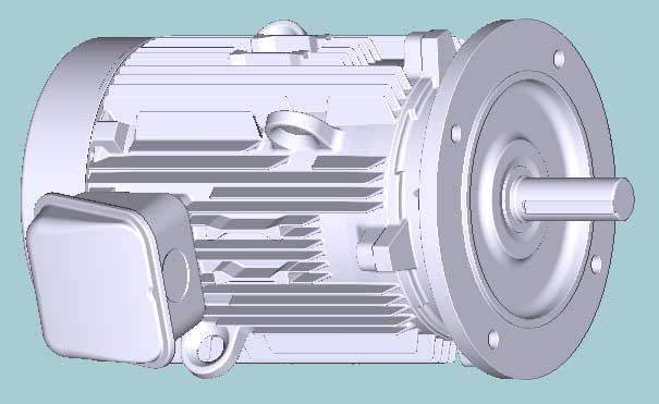 日立　三相　全閉外扇　フランジ取付　モータ　VTFO-LKK-7.5kW-4P-400V　　写真は参考例です。