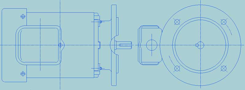 日立　三相　全閉外扇　フランジ取付　モータ　VTFOA-FK-0.4kW-4P-200V　　写真は参考例です。